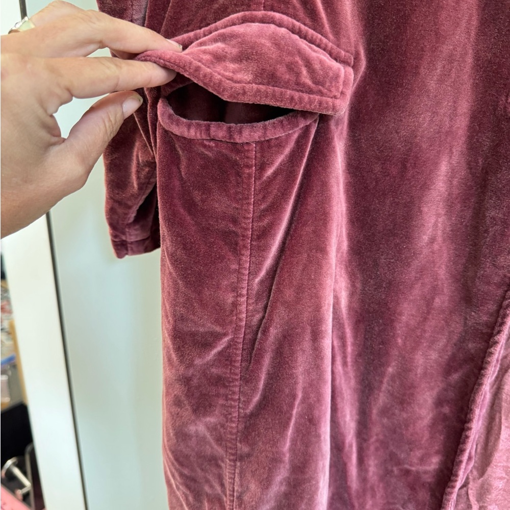 April Cornell Velvet Coat in Deep Burgundy - Picture 5 of 10